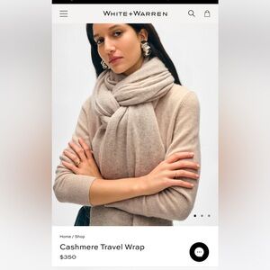 White and Warren cashmere travel wrap new with tags. Sand wisp heather color.